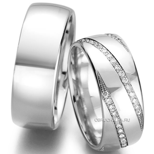 Обручальные кольца с бриллиантами August Gerstner 4-28002-8