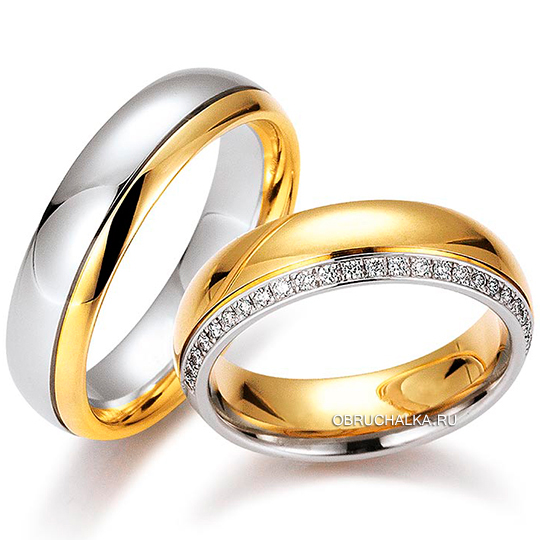 Обручальное кольцо дорожка с бриллиантами August Gerstner 4-28235-6