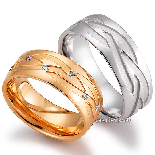 Обручальные кольца из абрикосового золота August Gerstner 4-28251-6