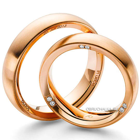 Обручальные кольца из абрикосового золота August Gerstner 4-28432-5