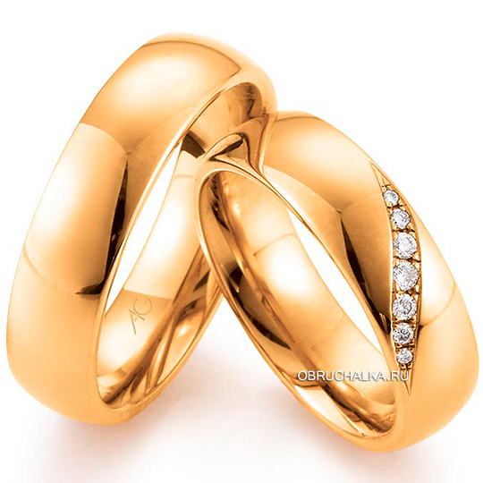 Обручальные кольца из абрикосового золота August Gerstner 4-28488-6
