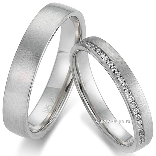 Обручальное кольцо дорожка с бриллиантами August Gerstner 4-28507-35