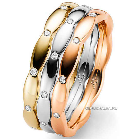 Обручальные кольца из белого золота August Gerstner 4-28511-25