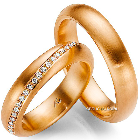 Обручальные кольца с бриллиантами August Gerstner 4-28520-5