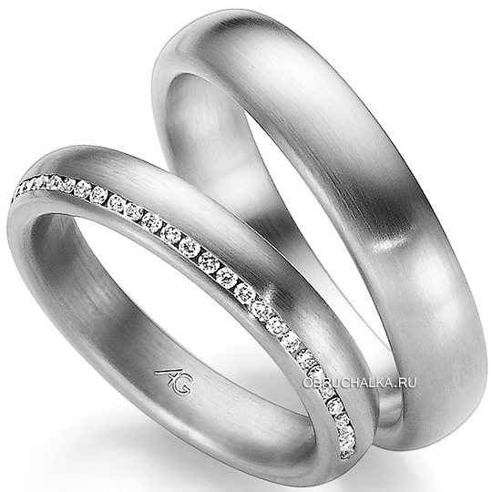 Обручальное кольцо дорожка с бриллиантами August Gerstner 4-28521-4
