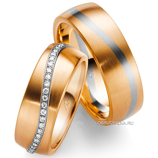 Обручальные кольца с бриллиантами August Gerstner 4-28552-75