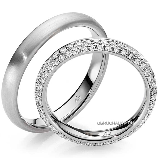 Обручальные кольца с бриллиантами August Gerstner 4-28610-35