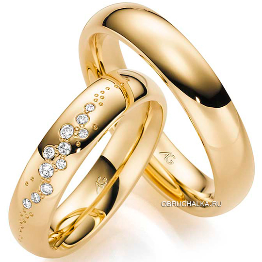 Обручальные кольца из желтого золота August Gerstner 4-28622-5