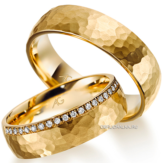 Обручальное кольцо дорожка с бриллиантами August Gerstner 4-28673-6
