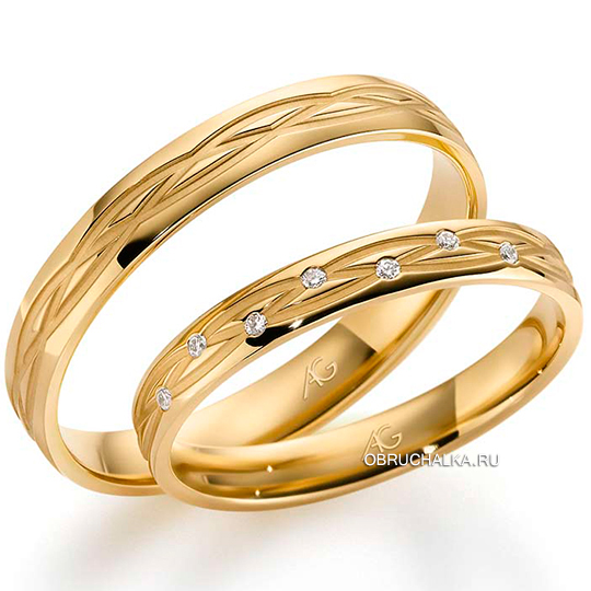 Обручальные кольца из желтого золота August Gerstner 4-28704-3