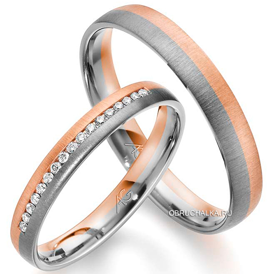 Обручальное кольцо дорожка с бриллиантами August Gerstner 4-28726-3