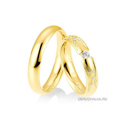 Обручальные кольца из желтого золота Breuning 48-05873