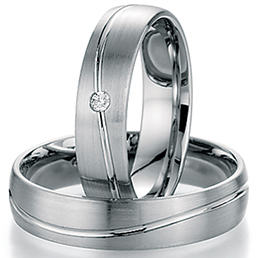 Обручальные кольца из белого золота Fischer