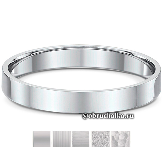 Обручальные кольца из платины 560A08G 3.0x1.2mm