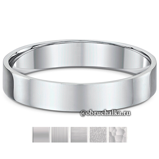 Обручальные кольца из платины 560A09G 4.0x1.2mm