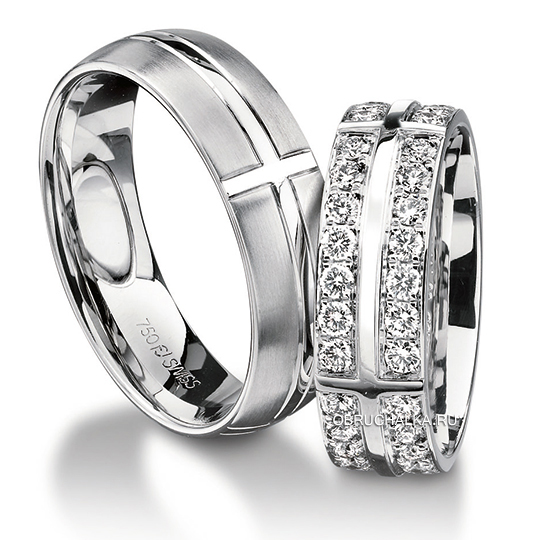 Обручальные кольца с бриллиантами Furrer Jacot 62-52300
