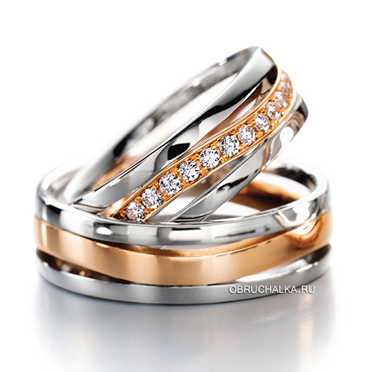 Обручальные кольца с бриллиантами Furrer Jacot 62-52510