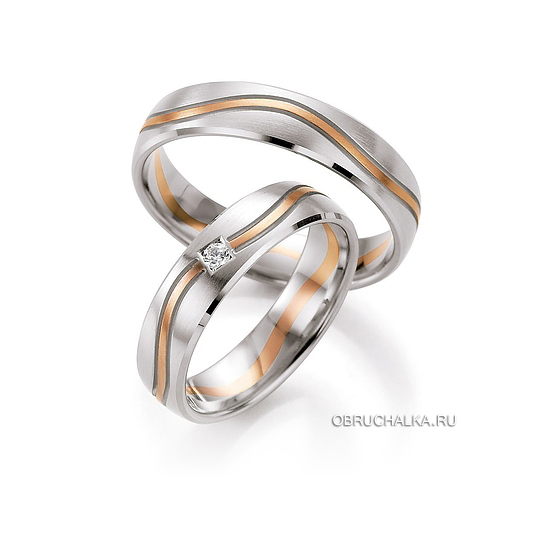 Комбинированные обручальные кольца Collection Ruesch 66-07250-050