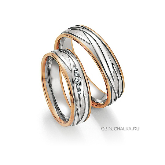 Комбинированные обручальные кольца Collection Ruesch 66-34050-060