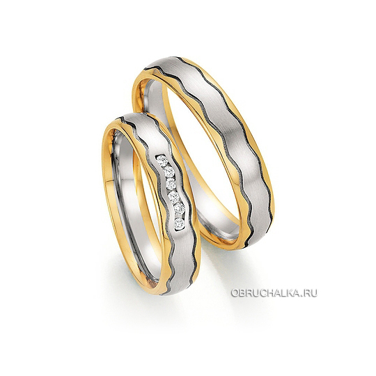 Комбинированные обручальные кольца Collection Ruesch 66-36010-045
