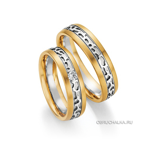 Комбинированные обручальные кольца Collection Ruesch 66-37110-055