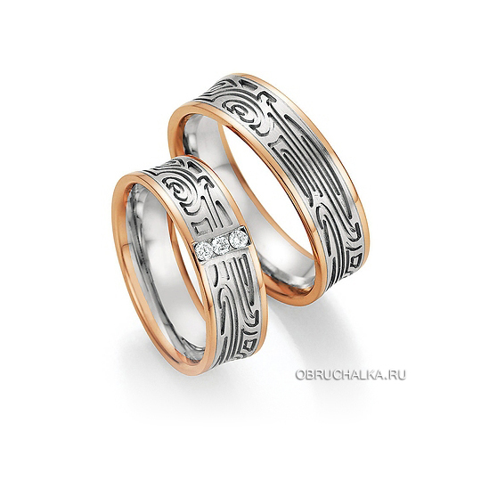 Комбинированные обручальные кольца Collection Ruesch 66-37130-065