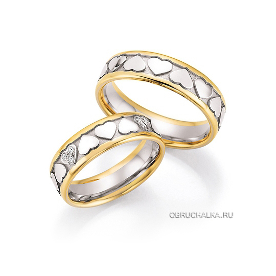 Комбинированные обручальные кольца Collection Ruesch 66-38030-060