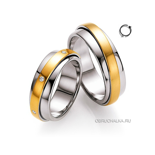 Комбинированные обручальные кольца Collection Ruesch 71-10170-070