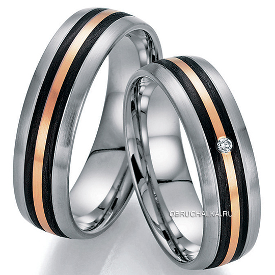 Комбинированные обручальные кольца Bayer 88430
