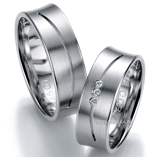 Обручальные кольца из белого золота Bayer 88645