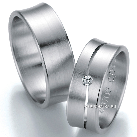 Обручальные кольца из белого золота Bayer 88705