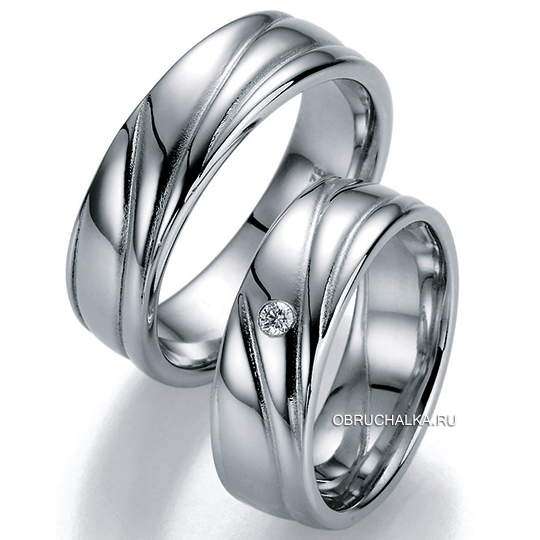 Обручальные кольца из белого золота Bayer 89023