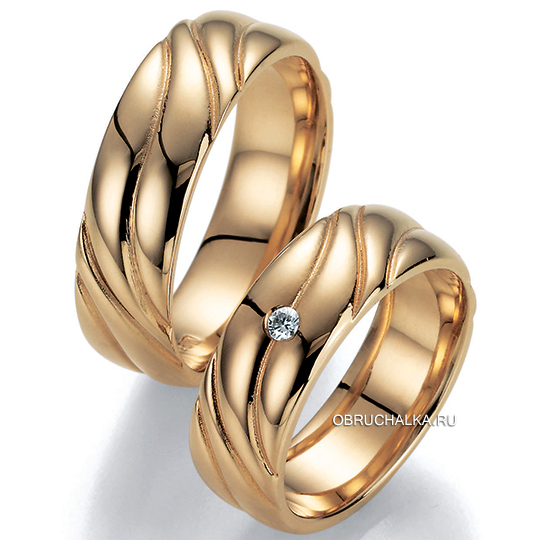 Обручальные кольца из абрикосового золота Bayer 89025