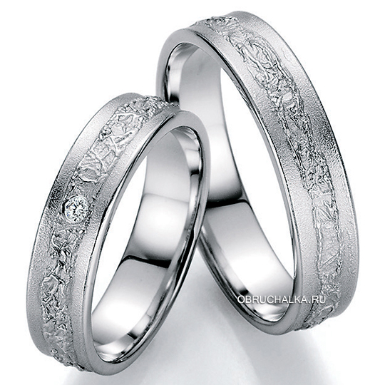 Обручальные кольца из белого золота Bayer 89035