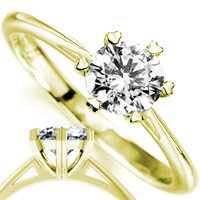 Помолвочное кольцо с бриллиантом 1.00 карата из золота 585 пробы