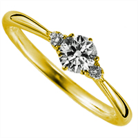 Помолвочное кольцо с бриллиантом 0.10 карата из золота 750 пробы