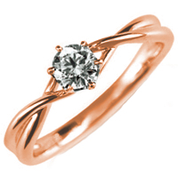 Помолвочное кольцо с бриллиантом 0.50 карата из золота 585 пробы