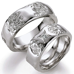 Обручальные кольца из белого золота Collection Ruesch