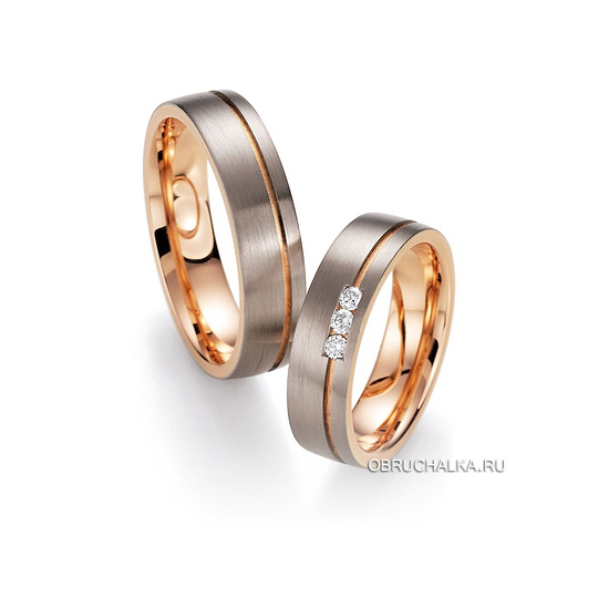 Комбинированные обручальные кольца Collection Ruesch 02-40010-055