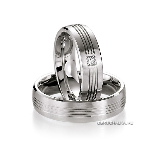 Обручальные кольца из белого золота Collection Ruesch 02-40250-060