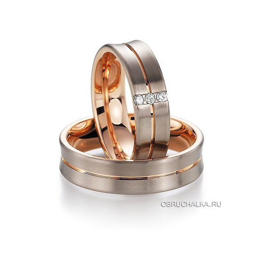 Комбинированные обручальные кольца Collection Ruesch 02-40550-060