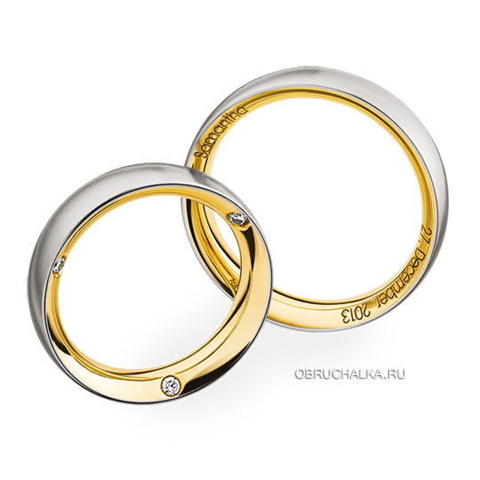 Комбинированные обручальные кольца Christian Bauer 0243584