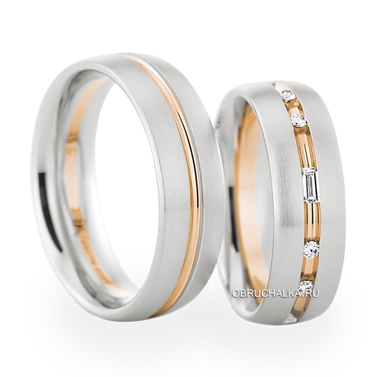 Комбинированные обручальные кольца Christian Bauer 0245359