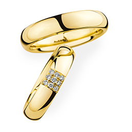 Обручальные кольца из желтого золота Christian Bauer