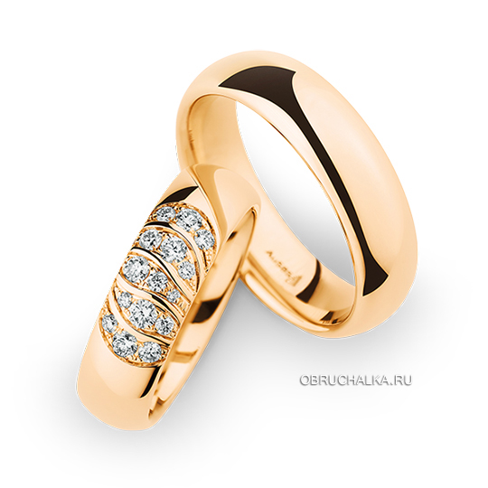Обручальные кольца из абрикосового золота Christian Bauer 0246959