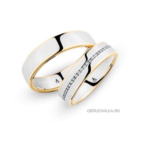Комбинированные обручальные кольца Christian Bauer 0247001