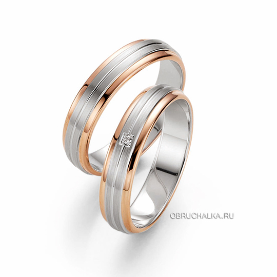 Комбинированные обручальные кольца Fischer 05-05456-045