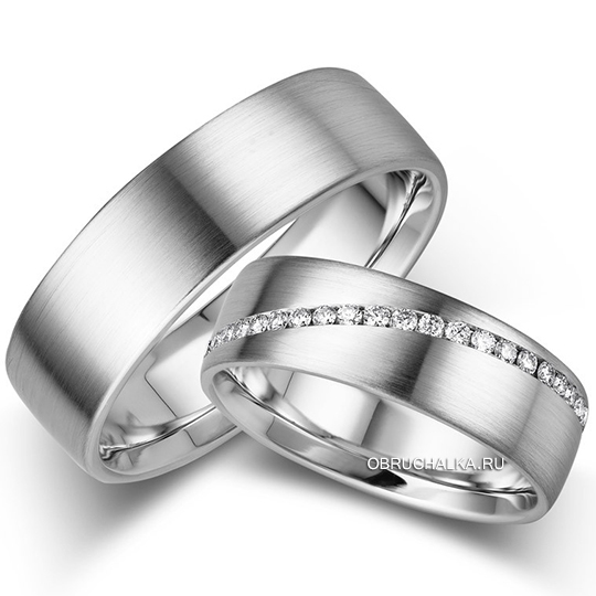 Обручальные кольца из белого золота Giloy 1-00015