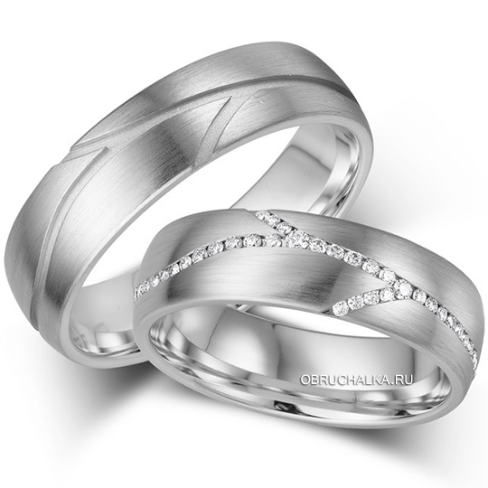 Обручальные кольца из белого золота Giloy 1-00017