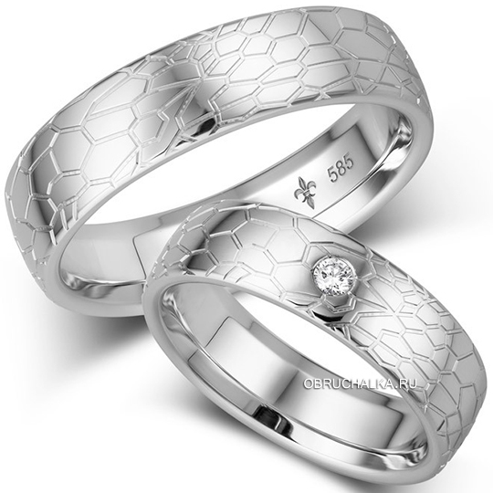 Обручальные кольца из белого золота Giloy 1-00030